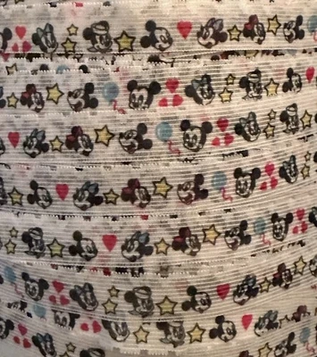 RARE! DISNEY LACE TRIM MICKEY & MINNIE MOUSE REMNANTS ESTATE CRAFTER - Image 1 of 4