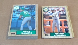 Oakland Athletics Mark McGwire 1987 Topps Team Set With Traded 35 Cards - Picture 1 of 1