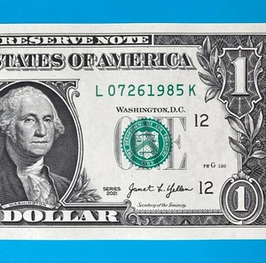 July 26, 1985 (L 07261985 K) BIRTHDAY Note $1 One Dollar Bill *UNC* - Picture 1 of 4