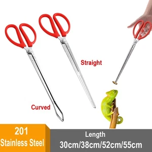 Extended Stainless Steel Feeding Tongs For Reptiles,Aquarium Terrarium Supplies - Picture 1 of 16