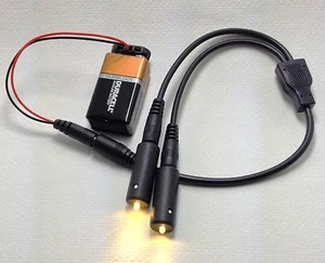 Luces efectos LED blanco cálido y divisor bidireccional y clip de 9 voltios MEL-KIT-2 - Imagen 1 de 2