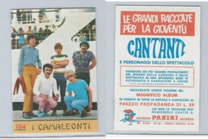 1968 Panini, Cantanti Music Artists Card, #184 I Camaleonti, ZQL