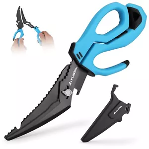 FLISSA 10" Fishing Scissor Shear Stainless Steel Detachable Kitchen Fish Scissor - Picture 1 of 11