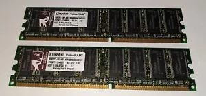 Kingston KVR400X64C3AK2/512 - 512MB Kit (2 X 256MB) - PC3200 DDR-400MHz 184 Pin - Picture 1 of 2