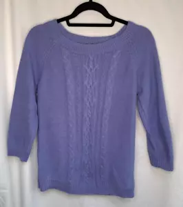 Karen Scott Purple 3/4 Sleeve Purple Sweater Size Small - Picture 1 of 4