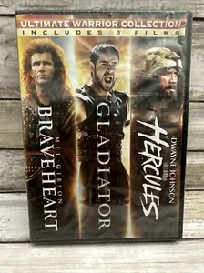 Ultimate Warrior Collection: Braveheart / Gladiator / Hercules 3 Movie Pack New - Picture 1 of 5