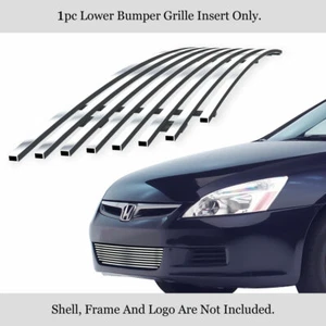 Fits 2006-2007 Honda Accord Coupe Bumper Stainless Chrome Billet Grille Insert - Picture 1 of 7