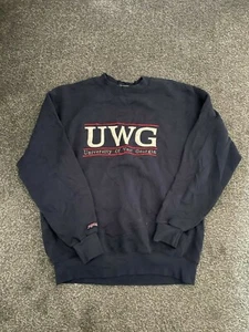 JANSPORT UNIVERSITY OF WEST GEORGIA SWEATSHIRT HERREN BLAU GEBRAUCHT L VINTAGE  - Bild 1 von 2