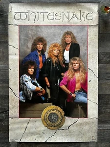 WHITESNAKE Vintage Poster David Coverdale 1987 Funky Hair Metal Classic Rock - Bild 1 von 6