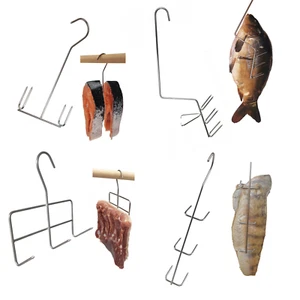 Räucherhaken für Fleisch und Fisch - Räucherfisch Haken, Fleischhaken für Speck - Bild 1 von 5