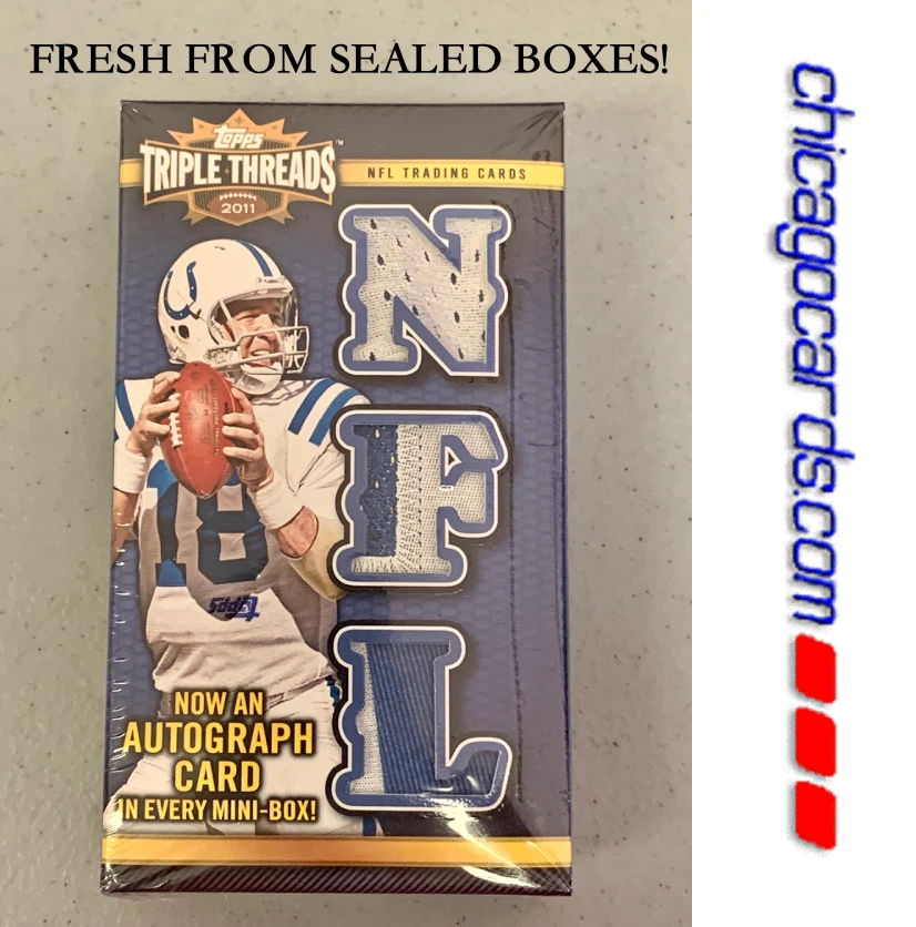 2011 Topps Triple Thread Football HOBBY MiniBox Look4 Rookie AUTO Stafford Brady - Image 1 of 4