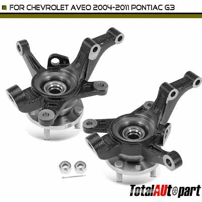 2x Steering Knuckle Assembly for Chevy Aveo 04-11 Pontiac G3 09-10 Front LH & RH - Image 1 of 4
