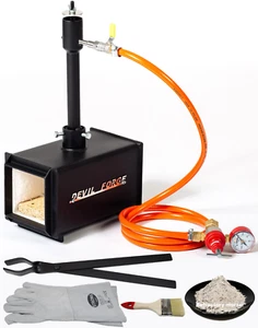 DFPROF1 GAS PROPANE FORGE Furnace Burner Knife Making Blacksmith Farrier - Imagen 1 de 12
