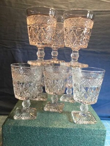 Imperial Glass Cape cod clear footed Tumblr, wine, water Glass - Set of 6 - Picture 1 of 5