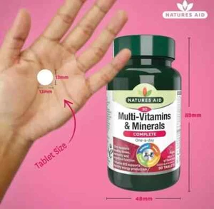 Natures Aid Multi-Vitamins & Minerals A-Z 90 Men Women Softgels 90 One A Day - Picture 1 of 4