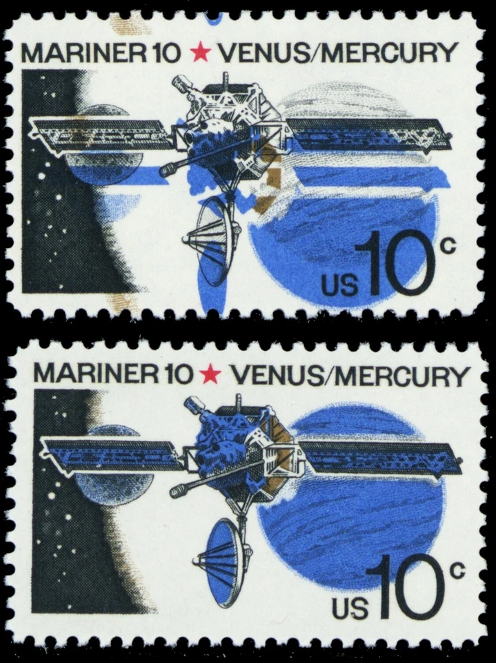 1557, Color Shift Freak Error Mint NH 10¢ With Normal Space Stamp! * Stuart Katz - Image 1 of 1