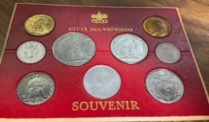 VATICAN CITY 9 PIECE SOUVENIR SET FROM 1940’S TO EARLY 60’S - Picture 1 of 2