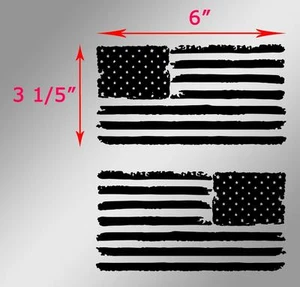 Par de calcomanías de bandera envejecida izquierda y derecha para pegatinas de rubicón wrangler vinilo - Imagen 1 de 2