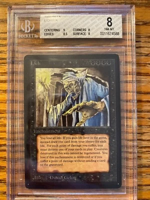 Lich Limited Beta Edition MTG BGS 9/8.5/8/8 Grade 8  Beauty NM-MT (RG) 4RCards - Image 1 of 4