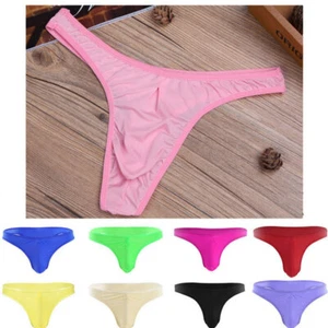 Hombres Suave Seda Hielo Calzoncillos Micro Tanga Tanga Calzoncillos Bragas Ropa Interior - Imagen 1 de 61