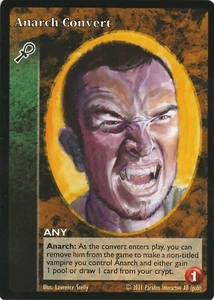 Anarch Convert x1 Caitiff Capilla Negra Reimpresión Promo VTES Jyhad - Imagen 1 de 1