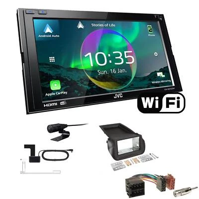 JVC Autoradio WiFi Apple CarPlay Android Auto für Fiat Qubo ab 2008 schwarz - Bild 1 von 4