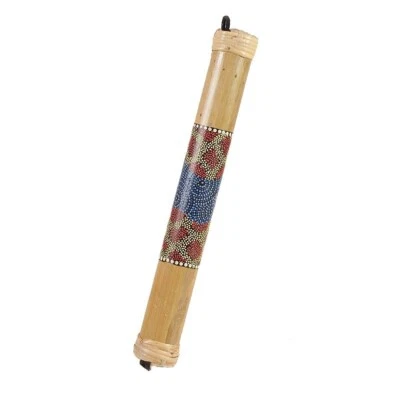 Regenmacher Rainstick Rainmaker Bambus Musik Instrument Rhythmus bemalt - Bild 1 von 4