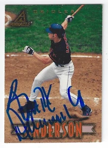 BRADY ANDERSON BALTIMORE ORIOLES SIGNED CARD BOSTON RED SOX CLEVELAND INDIANS - Picture 1 of 1