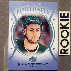 JORDAN GREENWAY 2018-19 Upper Deck UD Portraits Platinum ROOKIE BLUE 17/25 #P47 - Picture 1 of 12