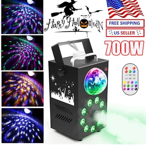Máquina de niebla de humo 700W LED RGB escenario discoteca DJ fiesta boda espectáculo luz + mando a distancia - Imagen 1 de 12