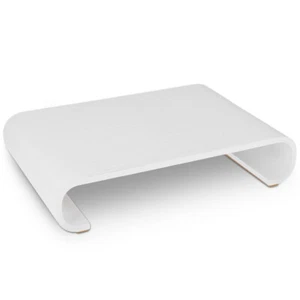 Navaris Supporto monitor da tavolo in legno - Stand per schermo PC computer TV - Afbeelding 1 van 6