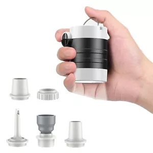 Tiny Portable Air Pump for Inflatables Cordless Travel Air Mattress Pump with... - Picture 1 of 8