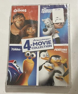 4-MOVIE CROODS + TURBO + PENGUINS + PEABODY NEW SEALED  - Image 1 of 4