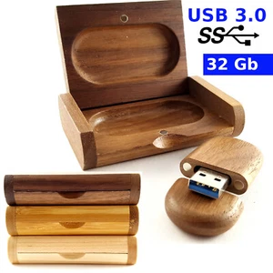 Wooden USB Memory Stick with Wood Gift Box, 32GB USB 3.0 *Keep Memories Safe*  - Picture 1 of 14