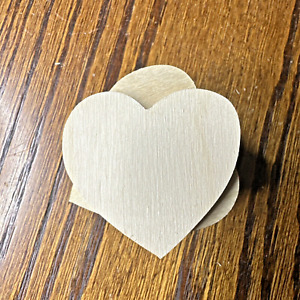 10 X New Unbranded Laser Cut Birch 1.5 In Hearts Ready To Glue And Paint!