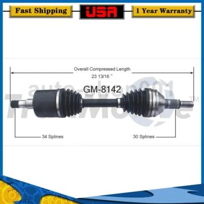Front Left CV Axle Joint For Pontiac Grand Am 2.4L 2004 2003 2002 2001 2000 1999 - Image 1 of 2