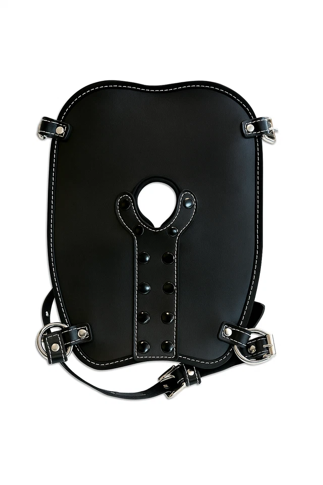Arnés bondage de cuero negro para correa Foto 1 de 1