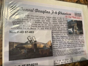 PRINT SCALE DECALS # 48-045 1:48th SCALE McDONNELL DOUGLAS F-4D PHANTOM DECAL - Picture 1 of 2