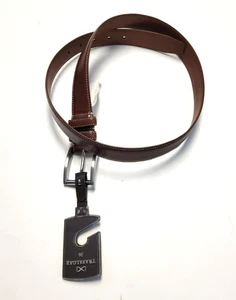 Neu $ 95 Trafalgar Lorenzo LEDERGÜRTEL Herren 36 MEDIUM M braun HERGESTELLT IN SPANIEN - Bild 1 von 8