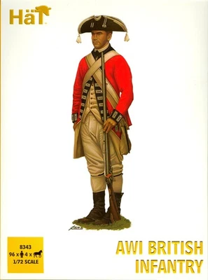 HaT Miniatures 1/72 AMERICAN WAR OF INDEPENDENCE BRITISH INFANTRY Figure Set - Image 1 of 4