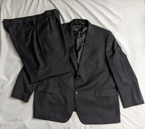 Joseph & Feiss Suit 2 Piece Mens Size 50R Pants 48X30 Gray 100% Wool - Picture 1 of 24