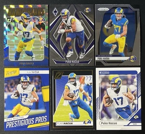 6 Card Football Lot Puka Nacua Los Angeles Rams Insert, Phoenix, Prizm & More - Picture 1 of 6