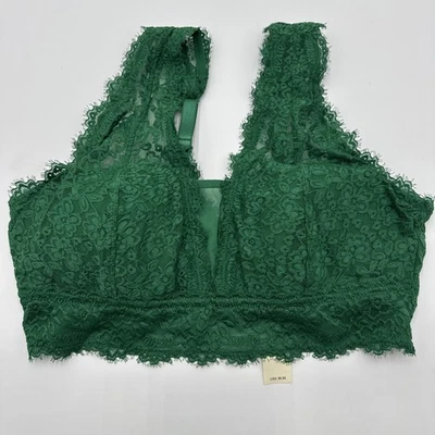 Nuevo Sujetador Aerie Bralette de Encaje Suave Acolchado Inalámbrico Forrado Verde Talla XL Foto 1 de 4