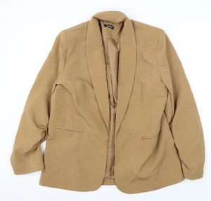 Boohoo Women's Brown Blazer, Size 12, Shawl Lapel - Picture 1 of 12