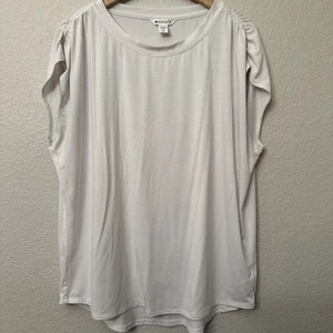 Camiseta Athleta Talla XL Escapada en Blanco Mezcla Modal Relajada De Gran Tamaño - Imagen 1 de 8