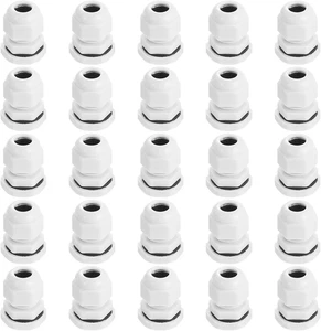 25 Pezzi PG9 Passacavi Impermeabili, Regolabili, Chiusura Impermeabile, Raccordo - Foto 1 di 12