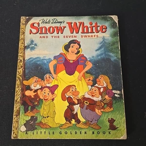 Walt Disney's Snow White A Little Golden Book #D4 "B" 1948 Hardcover - Picture 1 of 14