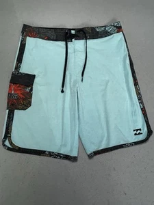 Billabong Uomo 73 Up Pro Boardshorts Pantaloncini Estivi Boardies - Aqua Taglia 33 (M) - Foto 1 di 9