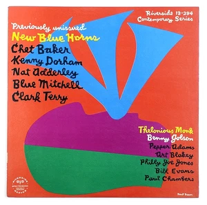 CHET BAKER ADDERLEY MONK New Blue Horn hard bop jazz US 1959 Riverside 12-294 LP - Imagen 1 de 3