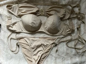 H&M Bikini, 2 x Oberteile Größe 44/80D, Hose 38 Top - Bild 1 von 4